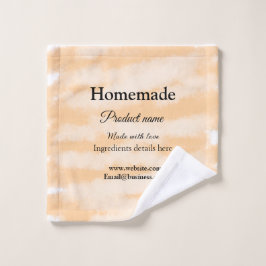 Zelfgemaakte bakkerij gemaakt met liefde add text  washandje