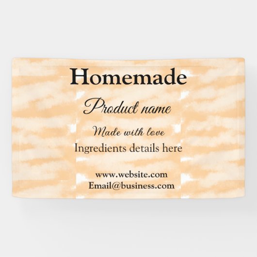 Zelfgemaakte bakkerij gemaakt met liefde voeg teks spandoek (Horizontaal)