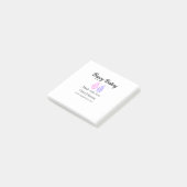 Zelfgemaakte bakkerij voeg je tekst naam aan post-it® notes (Schuin)