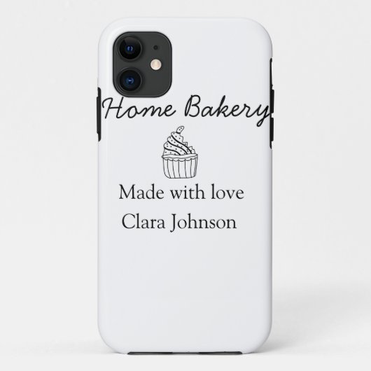 Zelfgemaakte bakkerij voeg uw tekst naam aanpasbaa Case-Mate iPhone case (Achterkant)