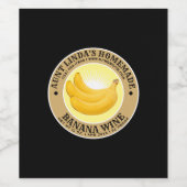  Zelfgemaakte Banaan Wijnlabel Sjabloon Wijn Etiket (Enkel label)