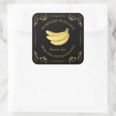 Zelfgemaakte Banana Jam Square Label (Tas)