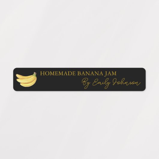 Zelfgemaakte Banana Jam Thin Label (Design 2)
