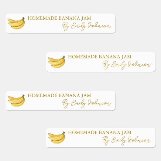 Zelfgemaakte Banana Jam Thin Label (Groep)