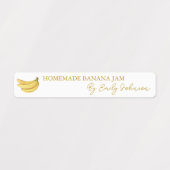 Zelfgemaakte Banana Jam Thin Label (Design 1)