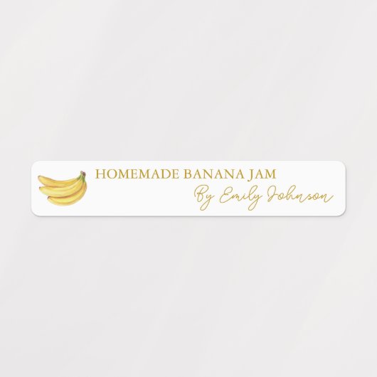 Zelfgemaakte Banana Jam Thin Label (Design 1)
