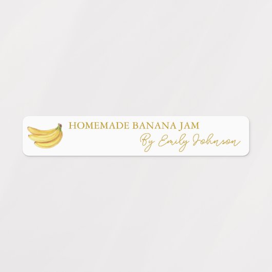 Zelfgemaakte Banana Jam Thin Label (Design 2)