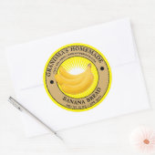  zelfgemaakte bananenbroodlabel Sjabloon Ronde Sticker (Envelop)