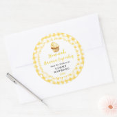 Zelfgemaakte bananencupcakes Eetlabel Ronde Sticker (Envelop)