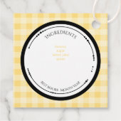 Zelfgemaakte Bananenjam Label Met Ingredienten (Achterkant)