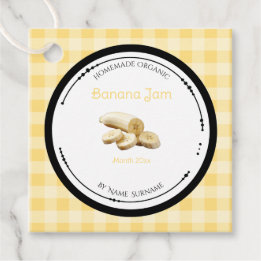Zelfgemaakte Bananenjam Label Met Ingredienten