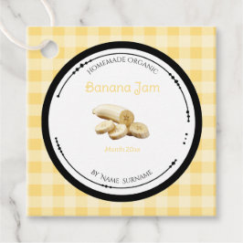Zelfgemaakte Bananenjam Label Met Ingredienten