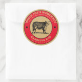  zelfgemaakte barbecue wrijven label Sjabloon (Tas)