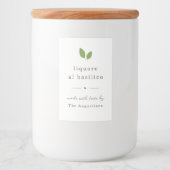 Zelfgemaakte Basil Likeur Fles Gift Label Voedselcontainer Etiket (Voorkant)