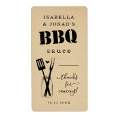 Zelfgemaakte BBQ Sauce Favor Sticker (Voorkant)