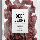 Zelfgemaakte Beef Jerky Package Label Wijn Etiket