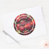 Zelfgemaakte Behoudt Aardbei Jam Keuken Ronde Sticker (Envelop)