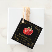 Zelfgemaakte Bell Pepper Sauce Square Hang Label (In situ)