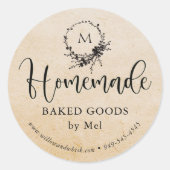 Zelfgemaakte bessen Kraft Custom Product Verpakkin Ronde Sticker (Voorkant)