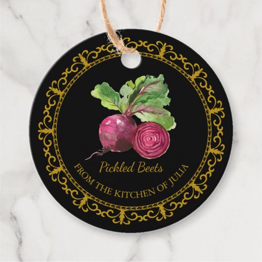 zelfgemaakte bietenwortel augurk hang Label (Voorkant)