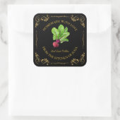 zelfgemaakte bietenwortel Pickle Square Label (Tas)