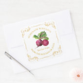 zelfgemaakte bietenwortel Pickle Square Label (Envelop)