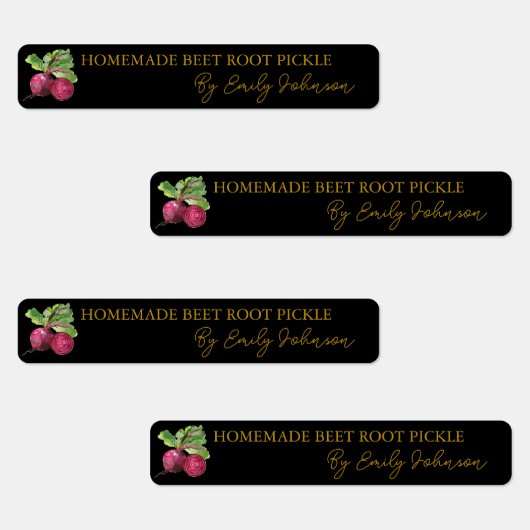 Zelfgemaakte bietenwortel Pickle Thin Label (Groep)