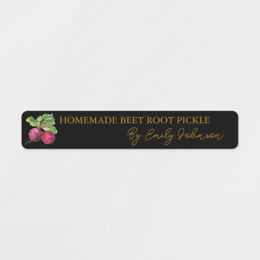 Zelfgemaakte bietenwortel Pickle Thin Label (Design 1)