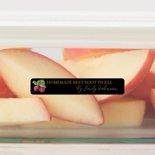 Zelfgemaakte bietenwortel Pickle Thin Label (Aangebracht)