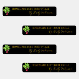 Zelfgemaakte bietenwortel Pickle Thin Label