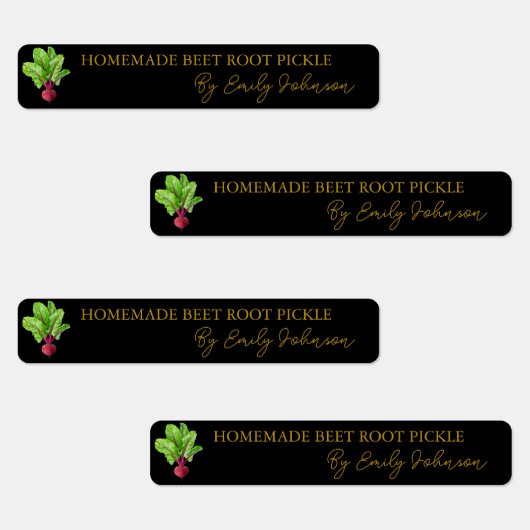 Zelfgemaakte bietenwortel Pickle Thin Label (Groep)