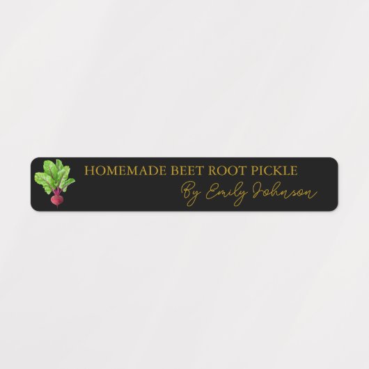 Zelfgemaakte bietenwortel Pickle Thin Label (Design 1)