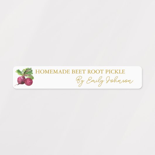 Zelfgemaakte bietenwortel Pickle Thin Label (Design 1)