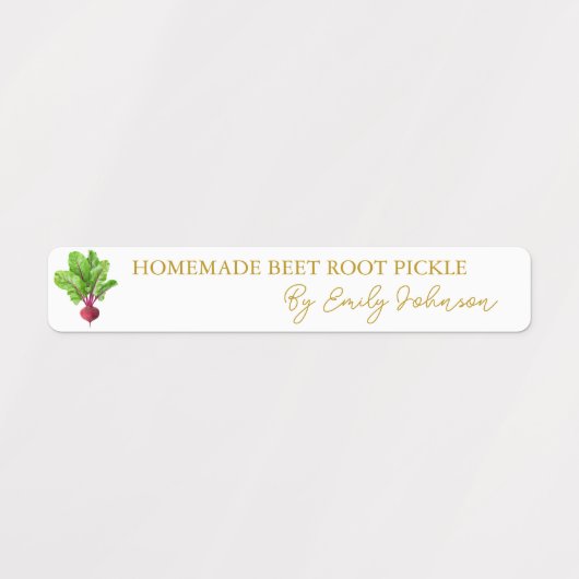 Zelfgemaakte bietenwortel Pickle Thin Label (Design 1)