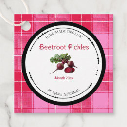Zelfgemaakte Bietjespickletiket Met Ingredienten Bedankjes Labels