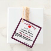 Zelfgemaakte Bing Cherry Jam QR-code achterzijde Bedankjes Labels (In situ)