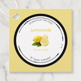 Zelfgemaakte Biologische Limonade Etiket Met Ingre