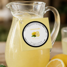 Zelfgemaakte Biologische Limonade Etiket Met Ingre