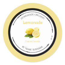 Zelfgemaakte Biologische Limonade Etiket Sticker