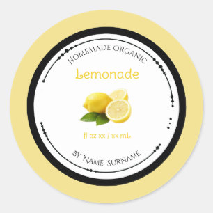 Zelfgemaakte Biologische Limonade Etiket Sticker