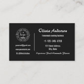 Zelfgemaakte biologische verse voedselingrediënten visitekaartje (Achterkant)