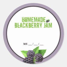Zelfgemaakte BlackBerry Jam Canning Sticker
