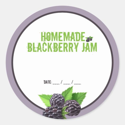 Zelfgemaakte BlackBerry Jam Canning Sticker (Voorkant)