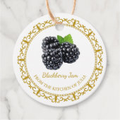  Zelfgemaakte Blackberry Jam Hang Label l Wit (Voorkant)