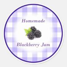 Zelfgemaakte Blackberry jam label