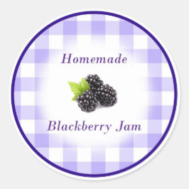 Zelfgemaakte Blackberry jam label