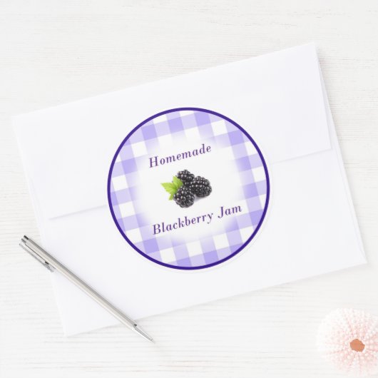 Zelfgemaakte Blackberry jam label (Envelop)