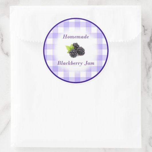 Zelfgemaakte Blackberry jam label (Tas)