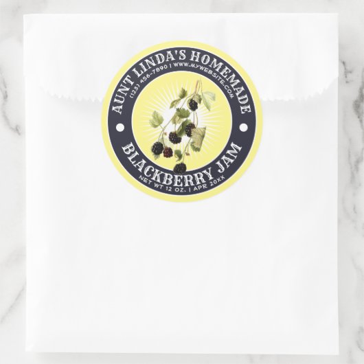  Zelfgemaakte Blackberry Jam Label Sjabloon (Tas)