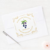 zelfgemaakte Blackberry Jam Square Label (Envelop)